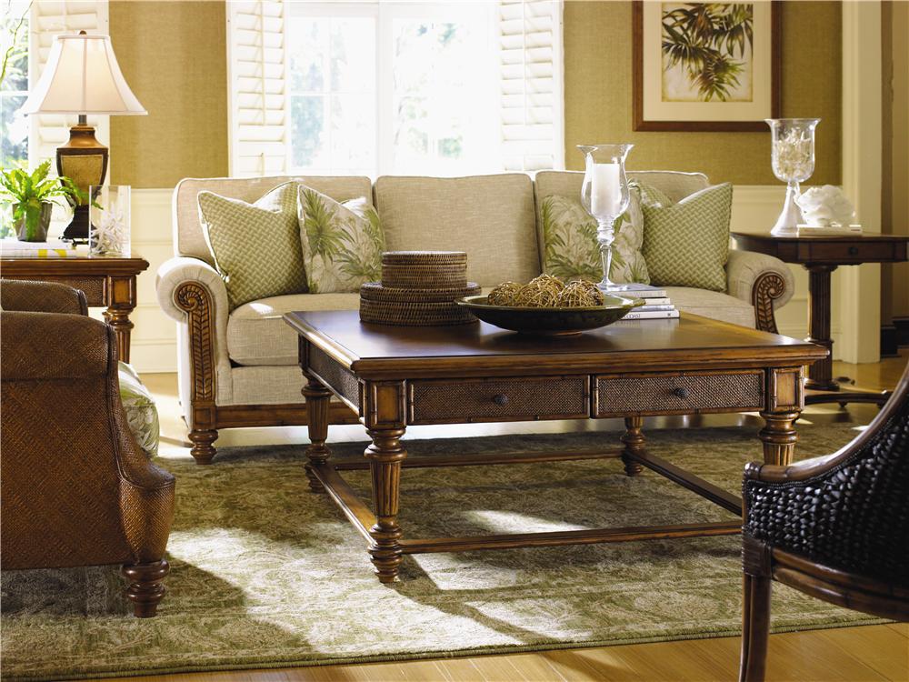 Tommy Bahama Home Island Estate 531953 Boca Cocktail Table with Woven